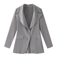 Luxury Plissé Blazer Jacket