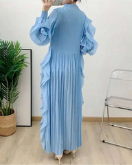 Luxurious Plissé Ruffles Dress