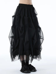 Luxury Black Tiered Tulle Skirt