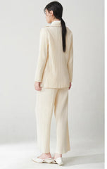 Luxury Plissé Blazer & Trousers
