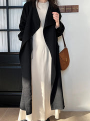 Luxury Drape-Front Trench Coat