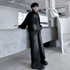 Men's Denim Two-Tone Oversized Set