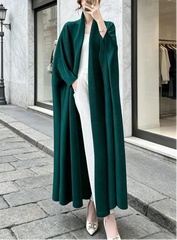 Extra Long Plisse Duster Coat