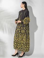 Luxury Plissé Ruffle Dress