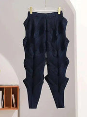 Luxury Unique Pleats Cropped Pants