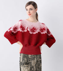 Luxury Pleats Floral Top