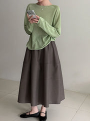 Luxury Minimalist A-Line Skirt