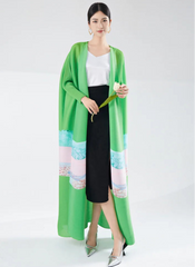 Luxury Flowing Plisse Duster