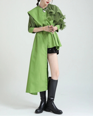 Avant-Garde Ruffle Sleeve Blouse