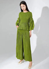 Luxury Formal Pleats Pants Set