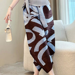 Luxury Pleated Cropped Trousers