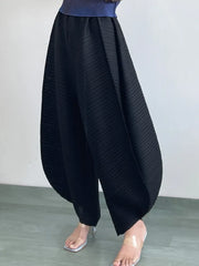 Luxury High-Waisted Pleated Gaucho Pants