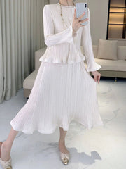 Luxury Pleats 2-Piece Dress Set