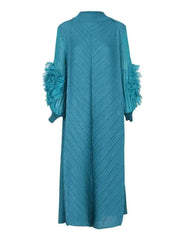 Luxury Plisse Ruffle Sleeve Dress