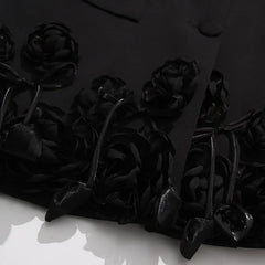 3D Floral Appliqué Blazer