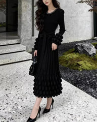 Luxury 3D Origami Pleated Dress