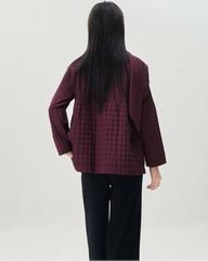 Luxe Cotton Pleated Jacket & Scarf