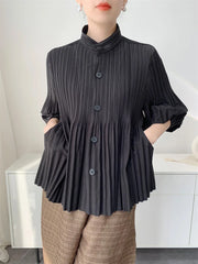 Luxury Pleated Daily Coat