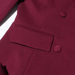 Ruffled-Detail Formal Blazer