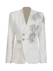Luxury Pearl & Sequin Blazer