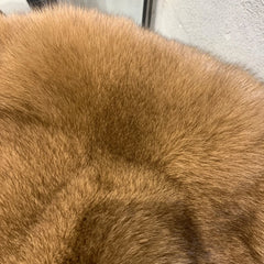Ladies Fox Fur Crop Bomber Jacket