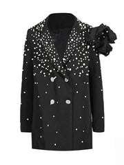 Luxury Pearl & Floral Blazer