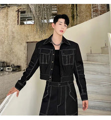 Men's Relaxed Daywear Black 2-Piece Set