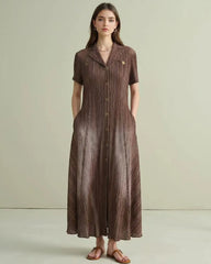 Signature Minimalist Plissé Dress