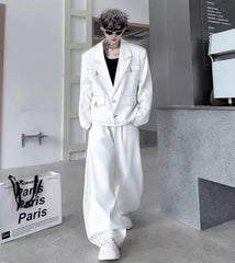 Men's Luxury Denim Blazer Pants Set