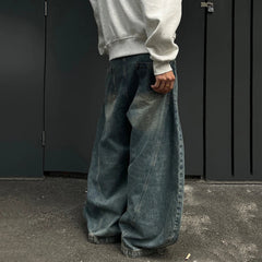 Men - Blue Super Baggy Jeans