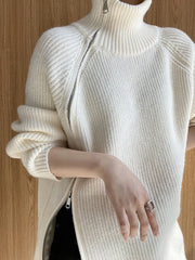 Luxury Ribbed Side-Zip Knit