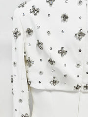 Luxury Formal Crystal Cape Dress