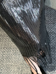 HEYFANCYSTYLE Tokyo Sequins Tassels Skirt