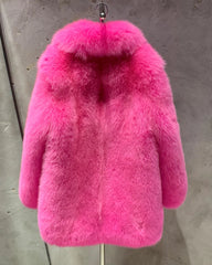 Luxury Plush Fox Fur Coat