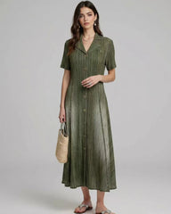 Signature Minimalist Plissé Dress
