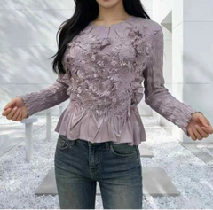 Luxury Crinkle Pleated Top