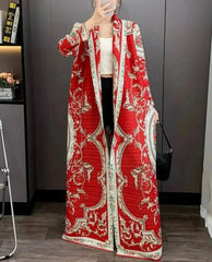 Luxury Plissé Duster Coat