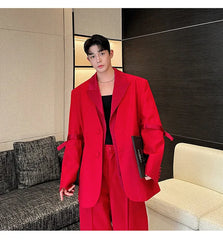 Men's Casual Oversized Fit 2-Piece Suit Set