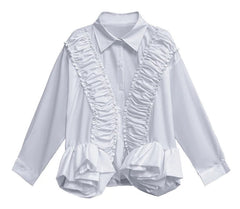 Oversized Ruffle Blouse Top
