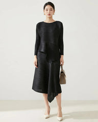 Elegant Pleated Skirt Set