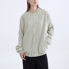 Luxury Plisse Bomber Jacket