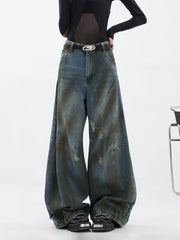 Women's Upside Down Oversized Baggy Jeans