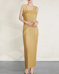 Couture Plisse Shawl Dress Set
