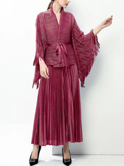 Luxury 2-Piece Pleats Skirt Set