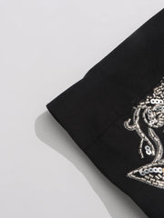 Sequin Applique Formal Blazer