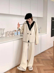 Women's Cozy Luxe Knitted Two Piece Loungewear Set