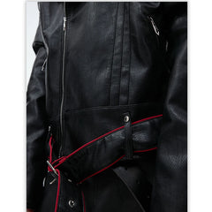 Men's Black Vortex Rider Faux Leather Jacket