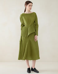 Elegant Plissé Skirt Set