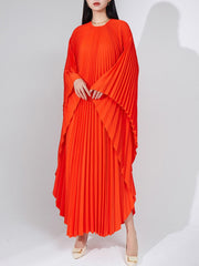 Gorgeous Simple Chic Pleated Batwing Dress