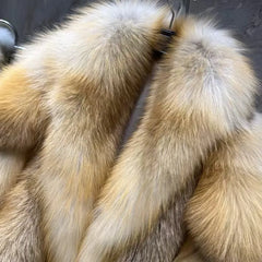 Full-Length Gold Fox Fur Coat